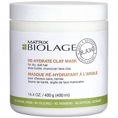 Biolage R.A.W - Детокс-маска увлажняющая с маслом Ши и марокканской вулканической глиной 400 мл