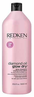  DIAMOND OIL GLOW DRY Shampoo - Шампунь для блеска волос 1000 мл